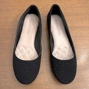 Cityclassified Women’s 6M Sparkly Black Flats